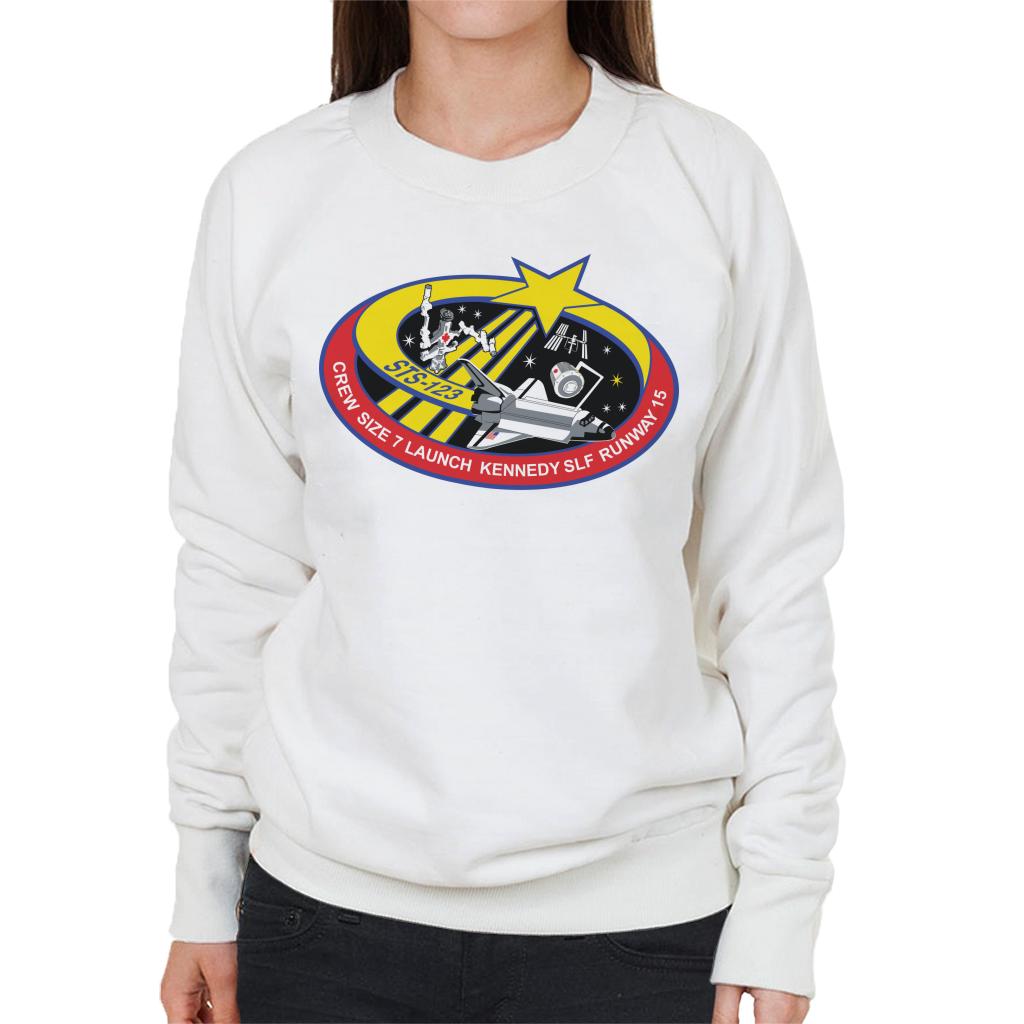 NASA STS 123 Space Shuttle Endeavour Mission Patch Women's Sweatshirt-ALL + EVERY