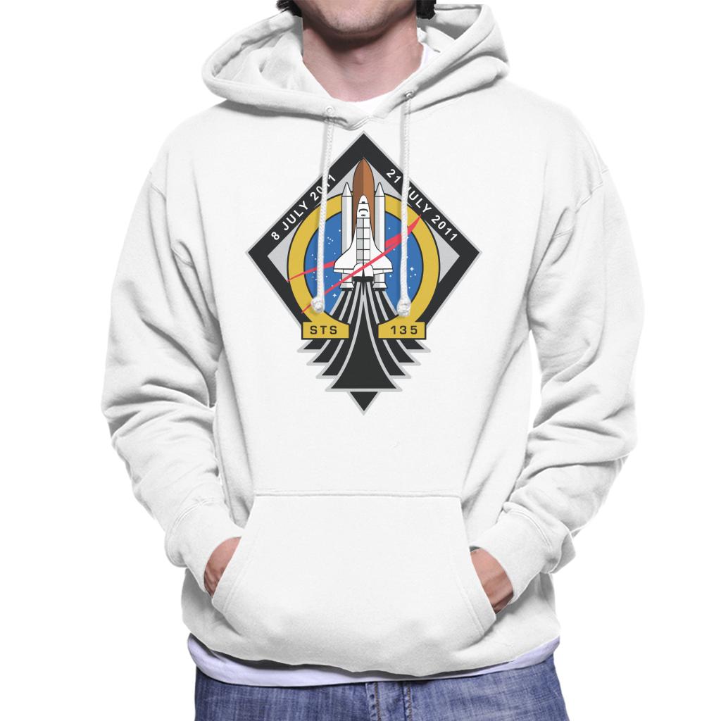 NASA STS 135 Space Shuttle Atlantis Mission Patch Men's Hooded Sweatshirt-ALL + EVERY