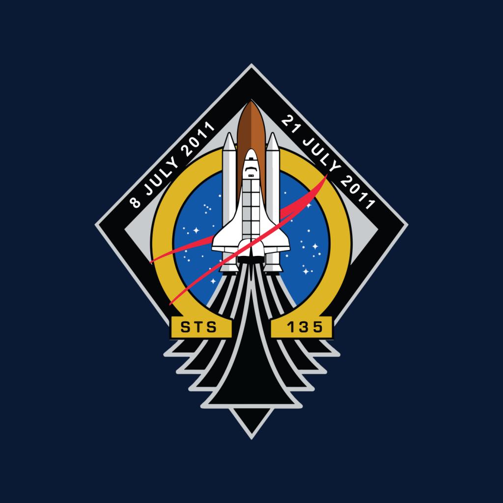 NASA STS 135 Space Shuttle Atlantis Mission Patch Kids Sweatshirt-ALL + EVERY