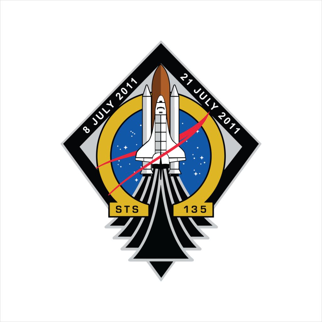 NASA STS 135 Space Shuttle Atlantis Mission Patch Kids Sweatshirt-ALL + EVERY