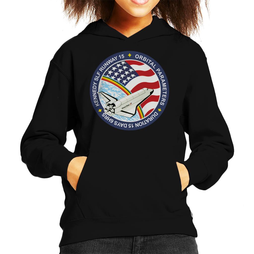 NASA STS 61B Space Shuttle Atlantis Mission Patch Kids Hooded Sweatshirt-ALL + EVERY