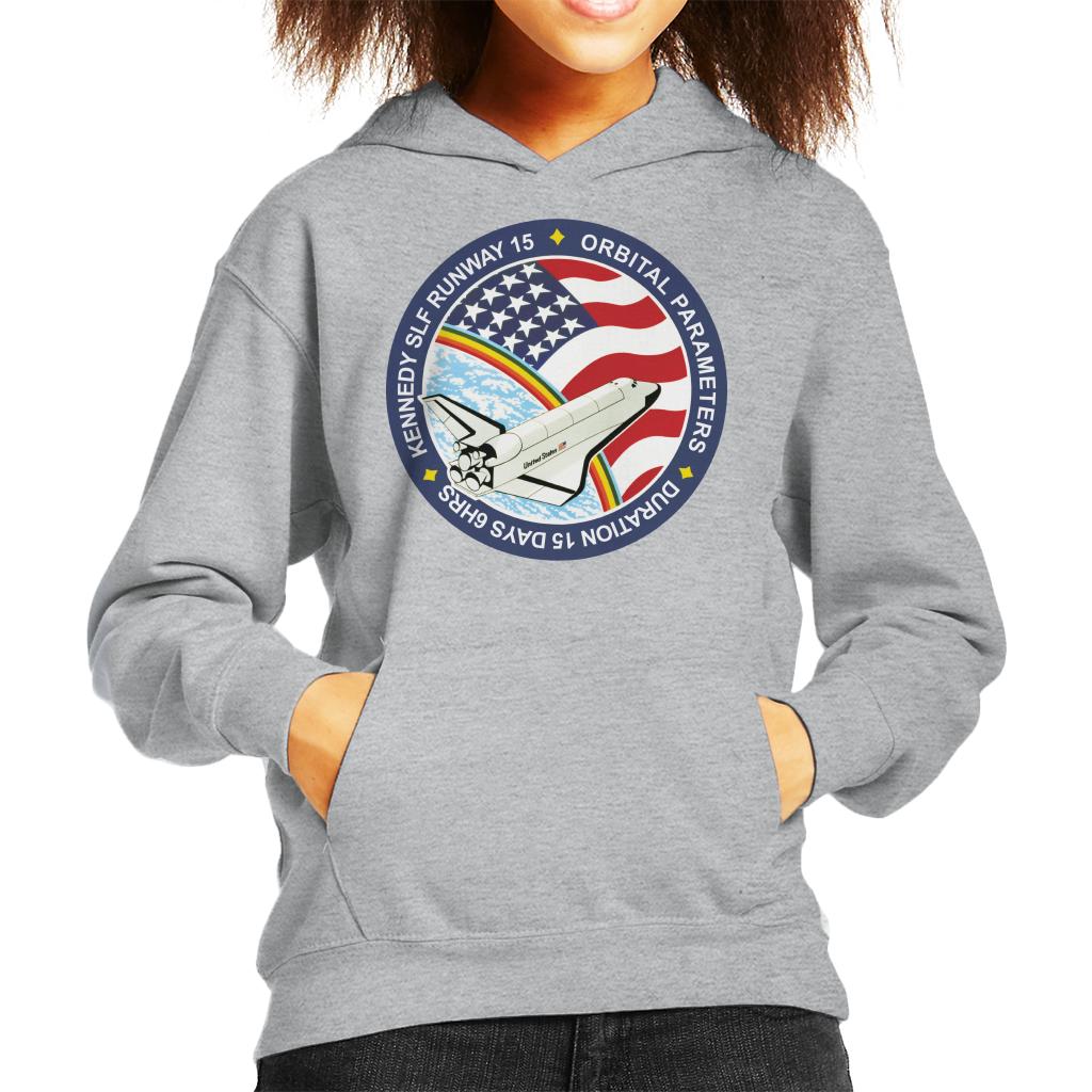 NASA STS 61B Space Shuttle Atlantis Mission Patch Kids Hooded Sweatshirt-ALL + EVERY