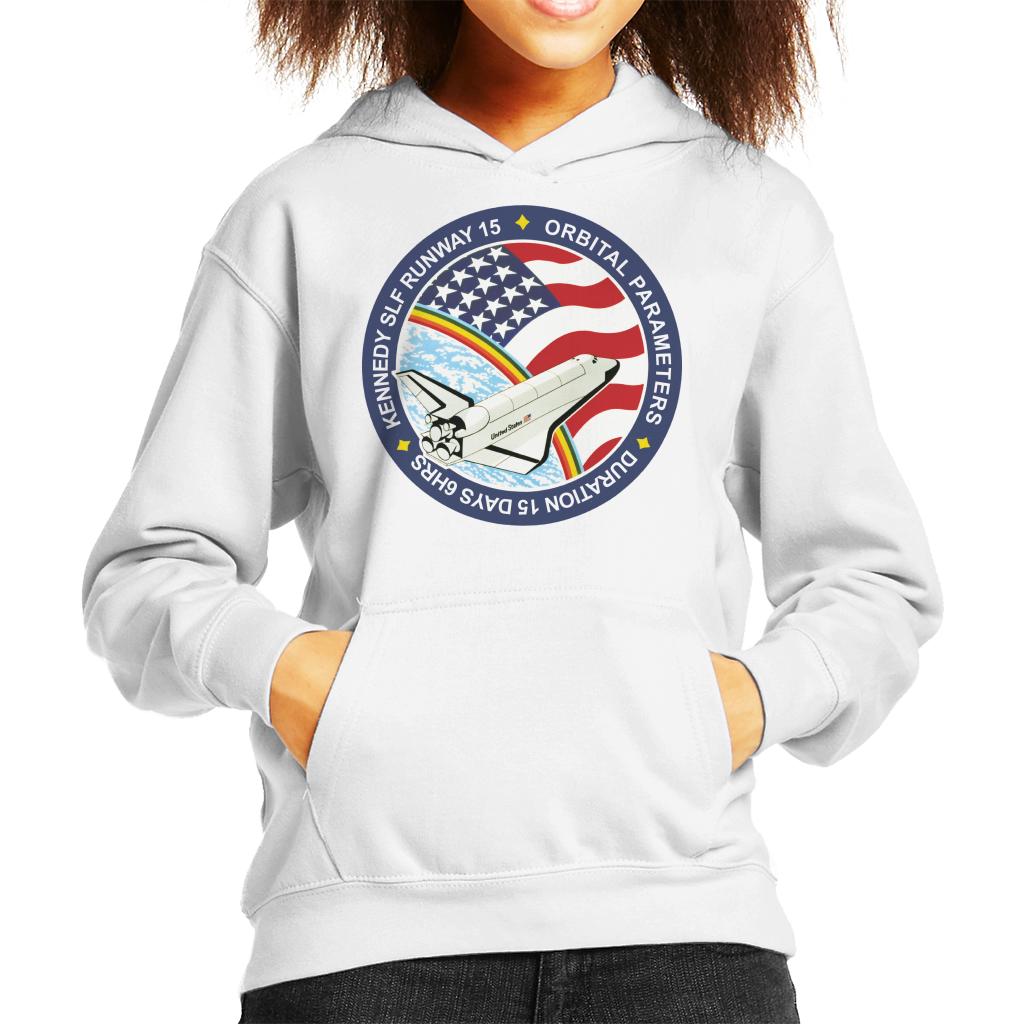 NASA STS 61B Space Shuttle Atlantis Mission Patch Kids Hooded Sweatshirt-ALL + EVERY