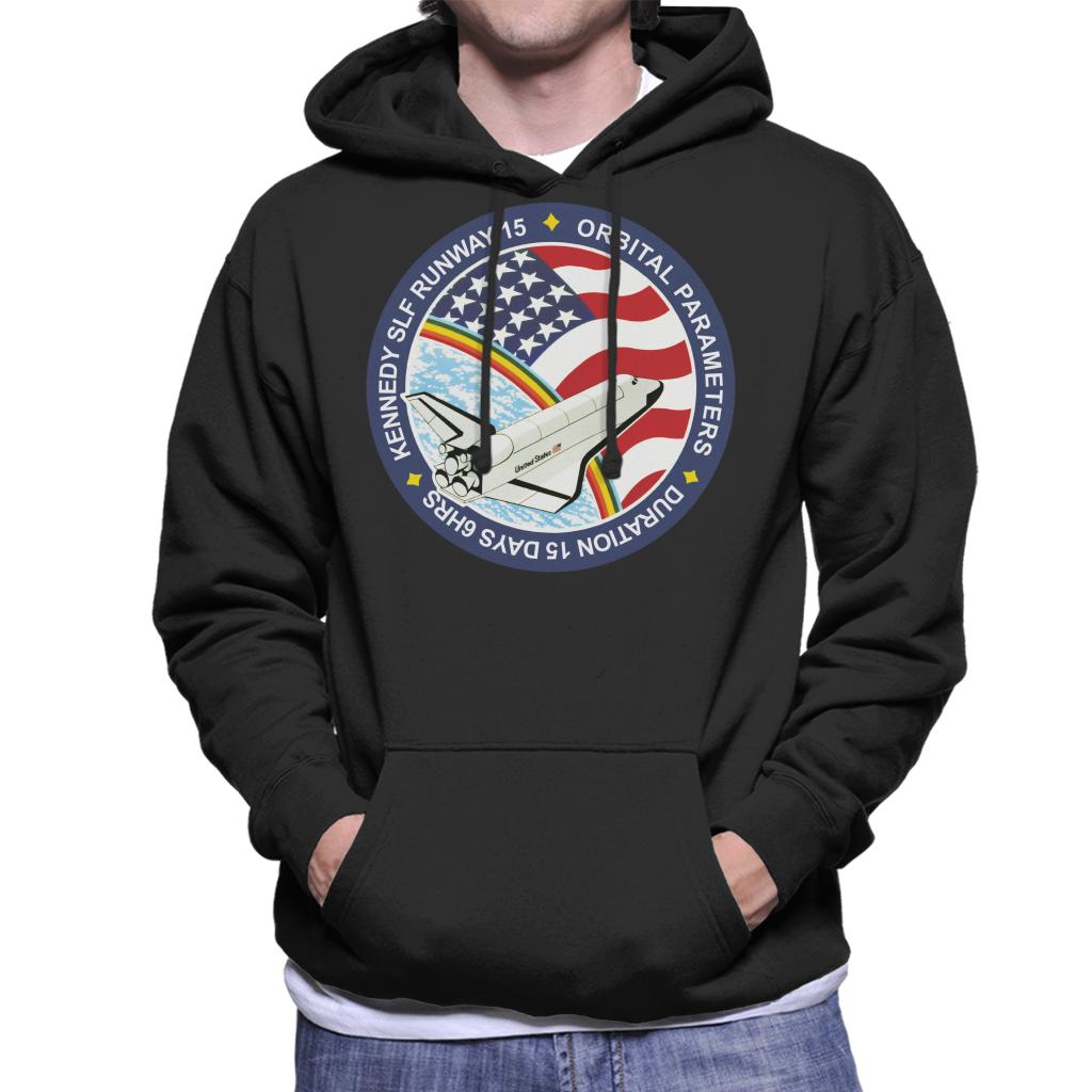 NASA STS 61B Space Shuttle Atlantis Mission Patch Men's Hooded Sweatshirt-ALL + EVERY