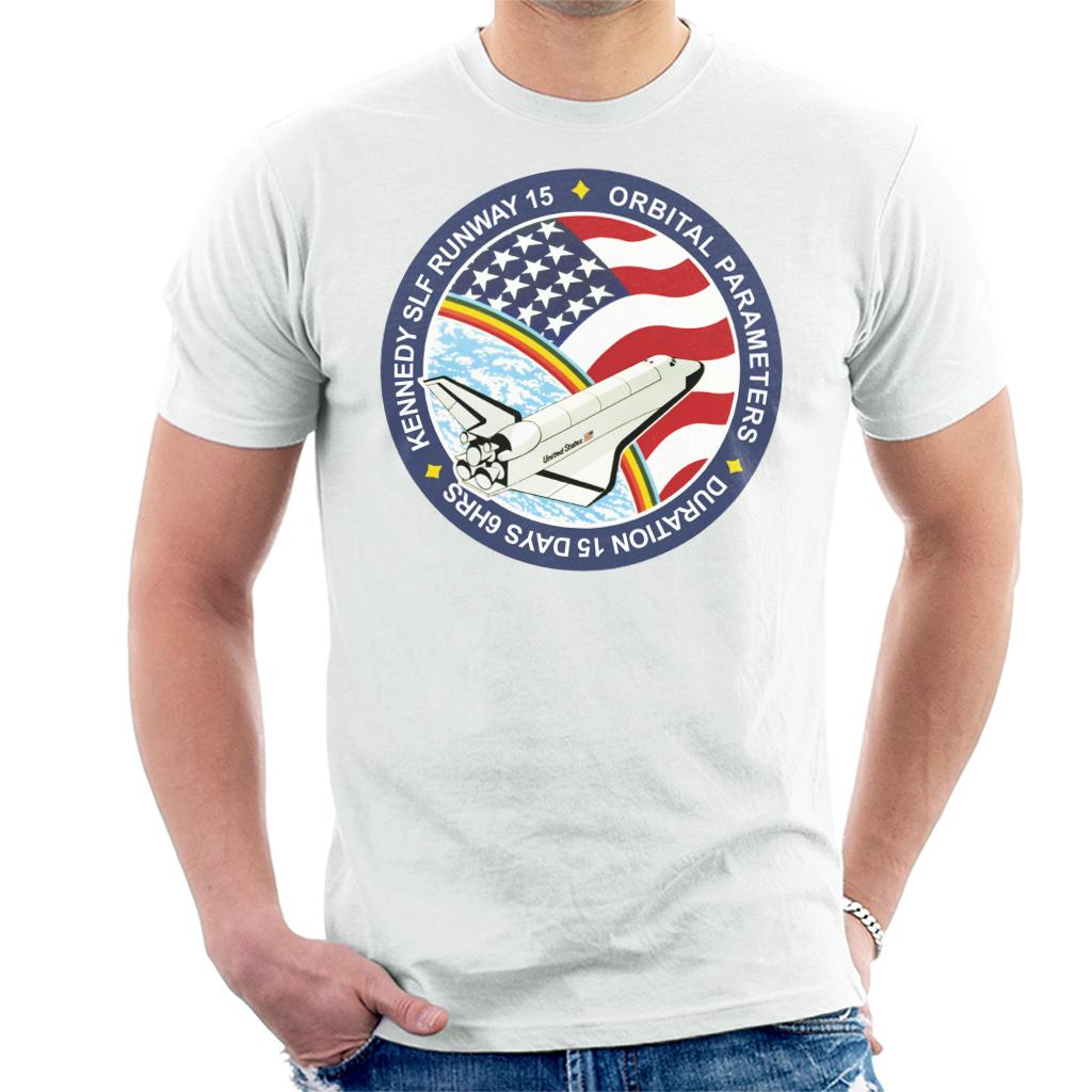 NASA STS 61B Space Shuttle Atlantis Mission Patch Men's T-Shirt-ALL + EVERY