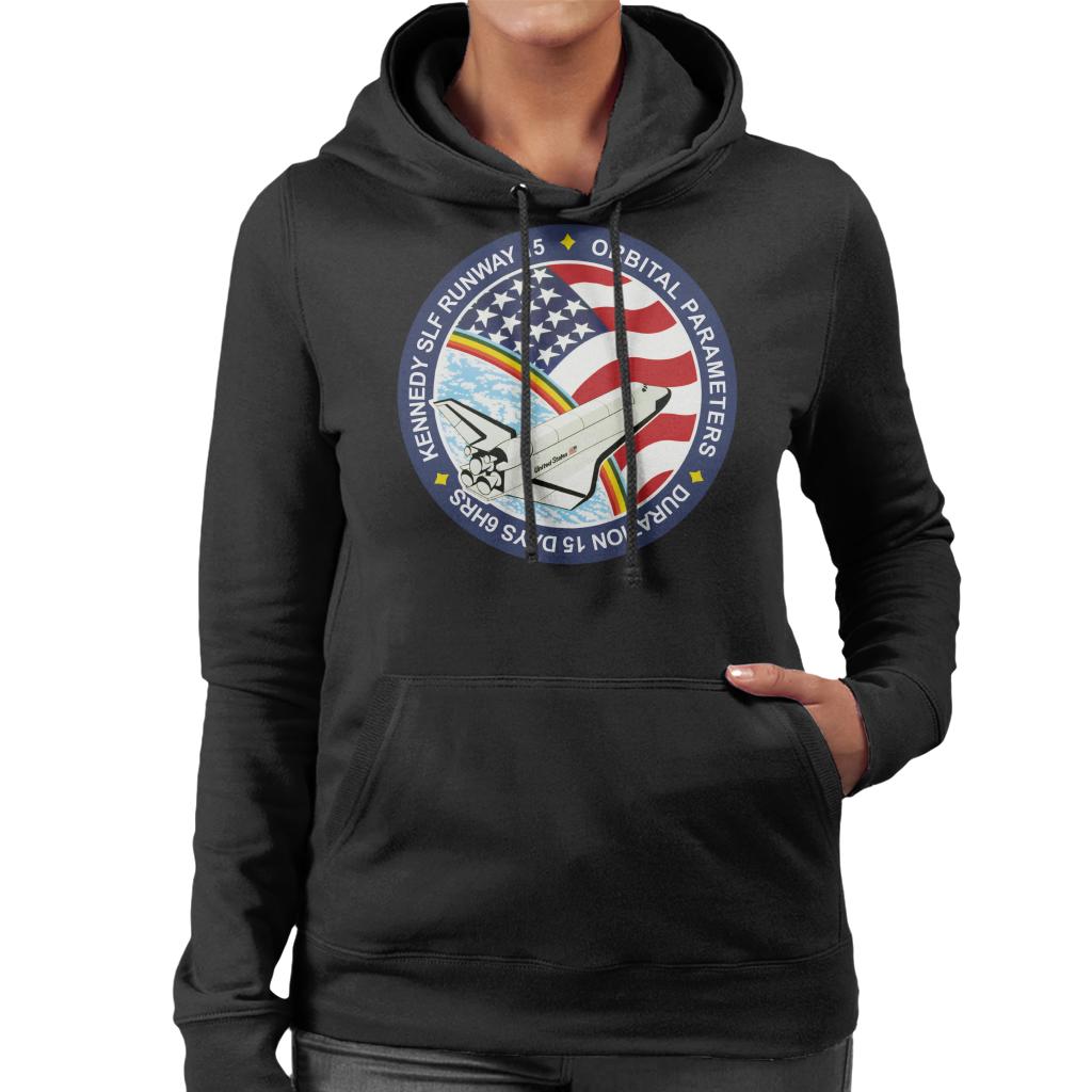 NASA STS 61B Space Shuttle Atlantis Mission Patch Women's Hooded Sweatshirt-ALL + EVERY