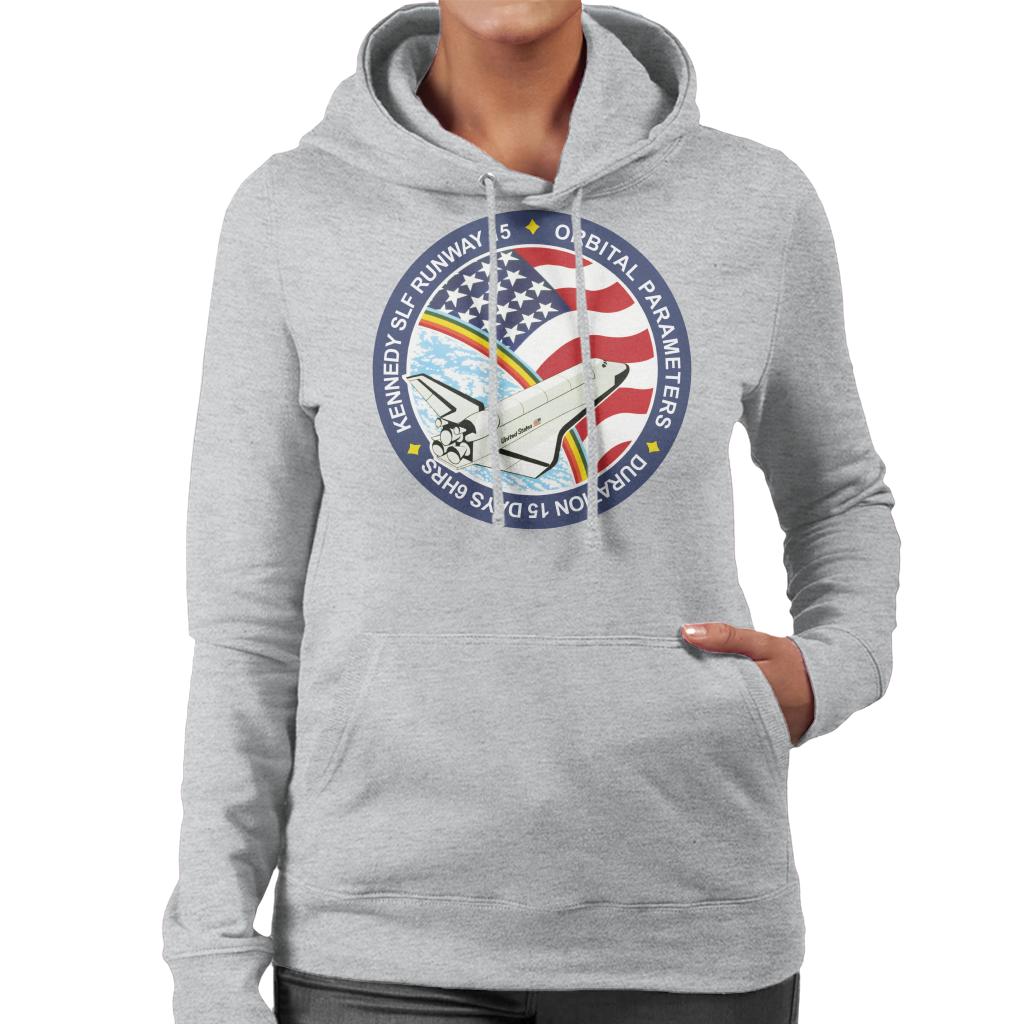 NASA STS 61B Space Shuttle Atlantis Mission Patch Women's Hooded Sweatshirt-ALL + EVERY