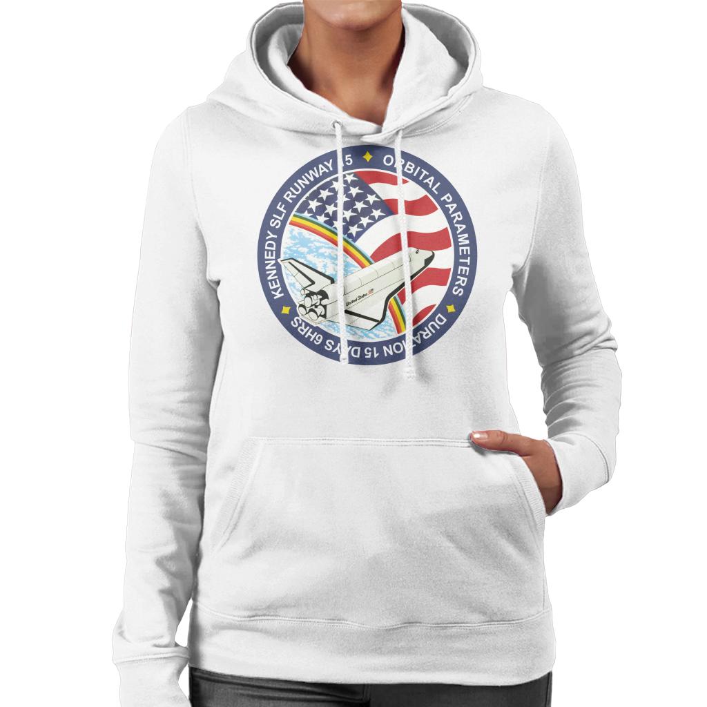 NASA STS 61B Space Shuttle Atlantis Mission Patch Women's Hooded Sweatshirt-ALL + EVERY