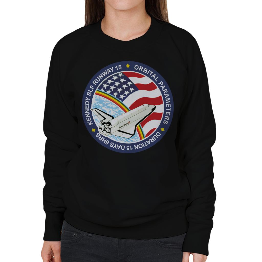 NASA STS 61B Space Shuttle Atlantis Mission Patch Women's Sweatshirt-ALL + EVERY