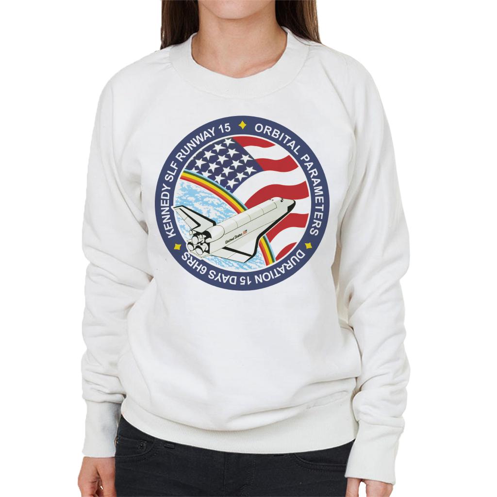 NASA STS 61B Space Shuttle Atlantis Mission Patch Women's Sweatshirt-ALL + EVERY