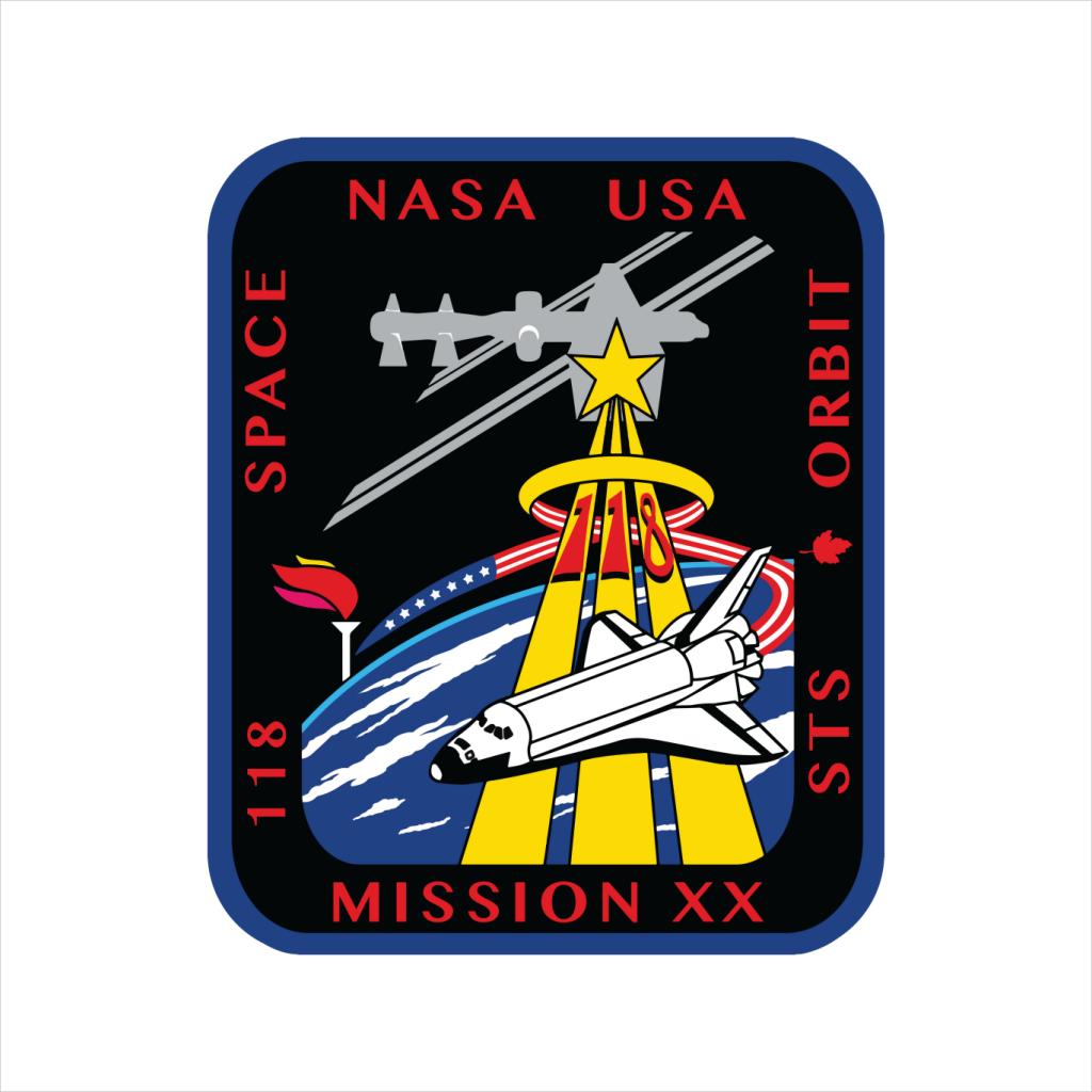 NASA STS 118 Space Shuttle Endeavour Mission Patch Kids Hooded Sweatshirt-ALL + EVERY