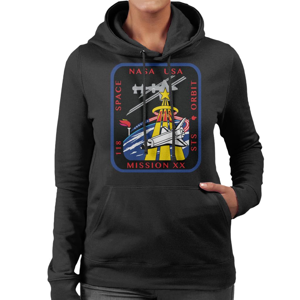 NASA STS 118 Space Shuttle Endeavour Mission Patch Women's Hooded Sweatshirt-ALL + EVERY