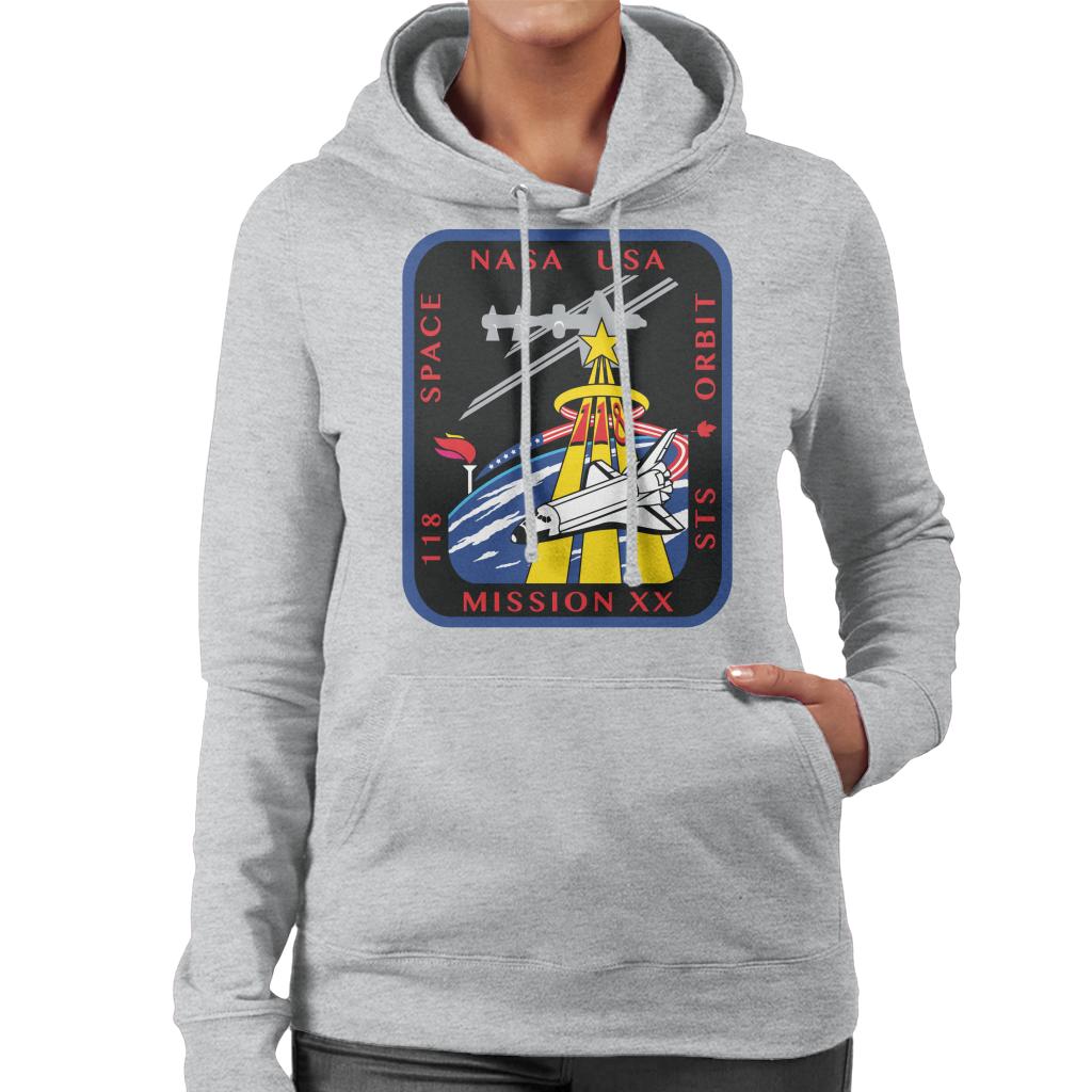 NASA STS 118 Space Shuttle Endeavour Mission Patch Women's Hooded Sweatshirt-ALL + EVERY