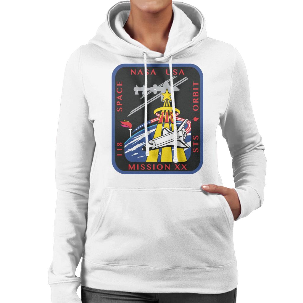 NASA STS 118 Space Shuttle Endeavour Mission Patch Women's Hooded Sweatshirt-ALL + EVERY