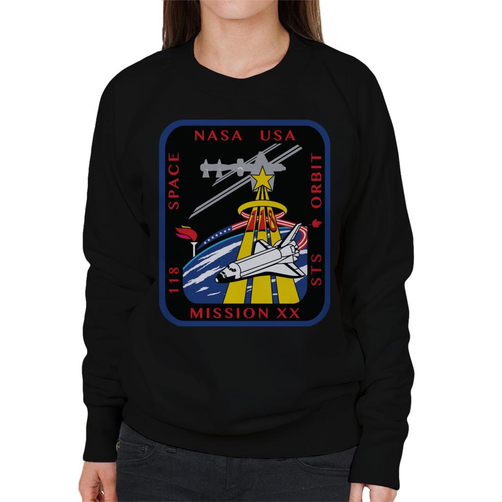 NASA STS 118 Space Shuttle Endeavour Mission Patch Women's Sweatshirt-ALL + EVERY