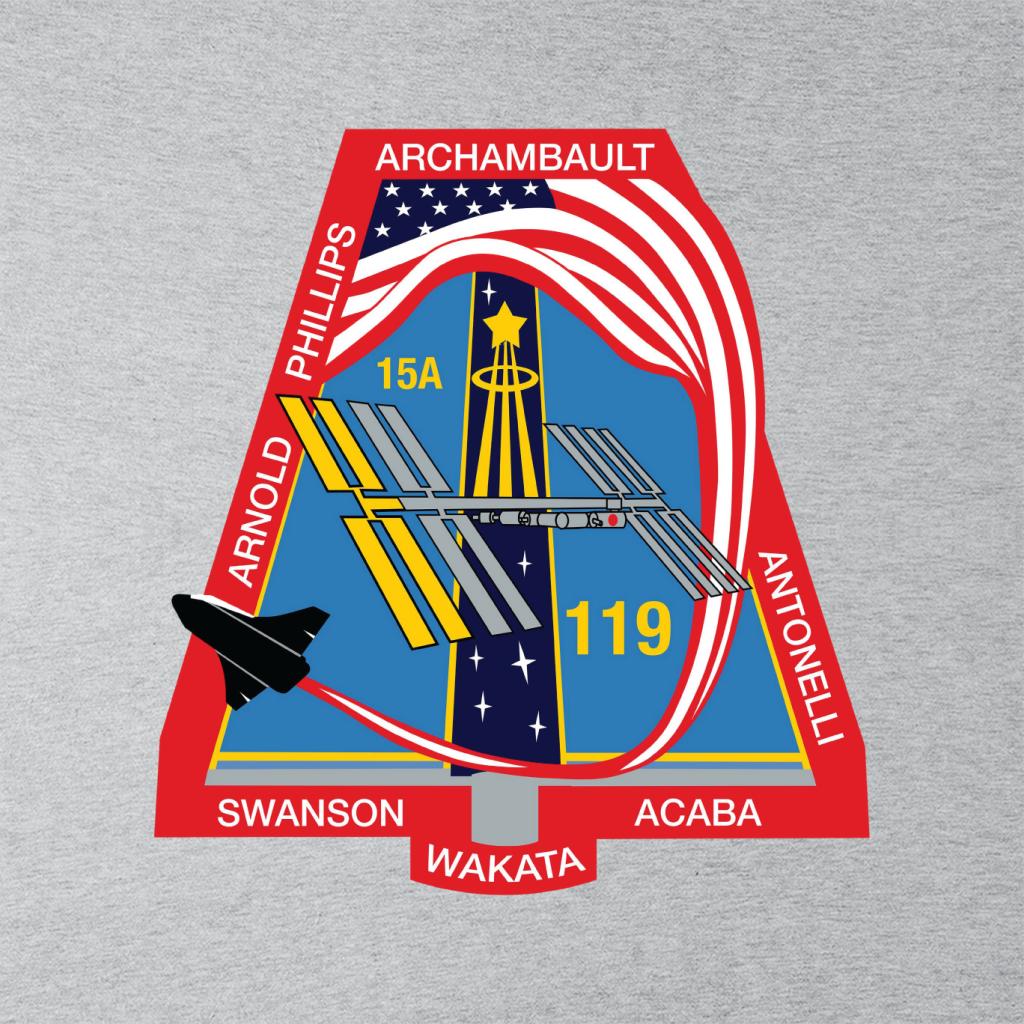 NASA STS 119 Space Shuttle Discovery Mission Patch Kids Sweatshirt-ALL + EVERY