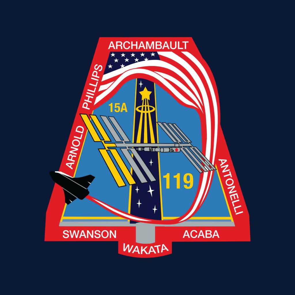 NASA STS 119 Space Shuttle Discovery Mission Patch Kids Sweatshirt-ALL + EVERY