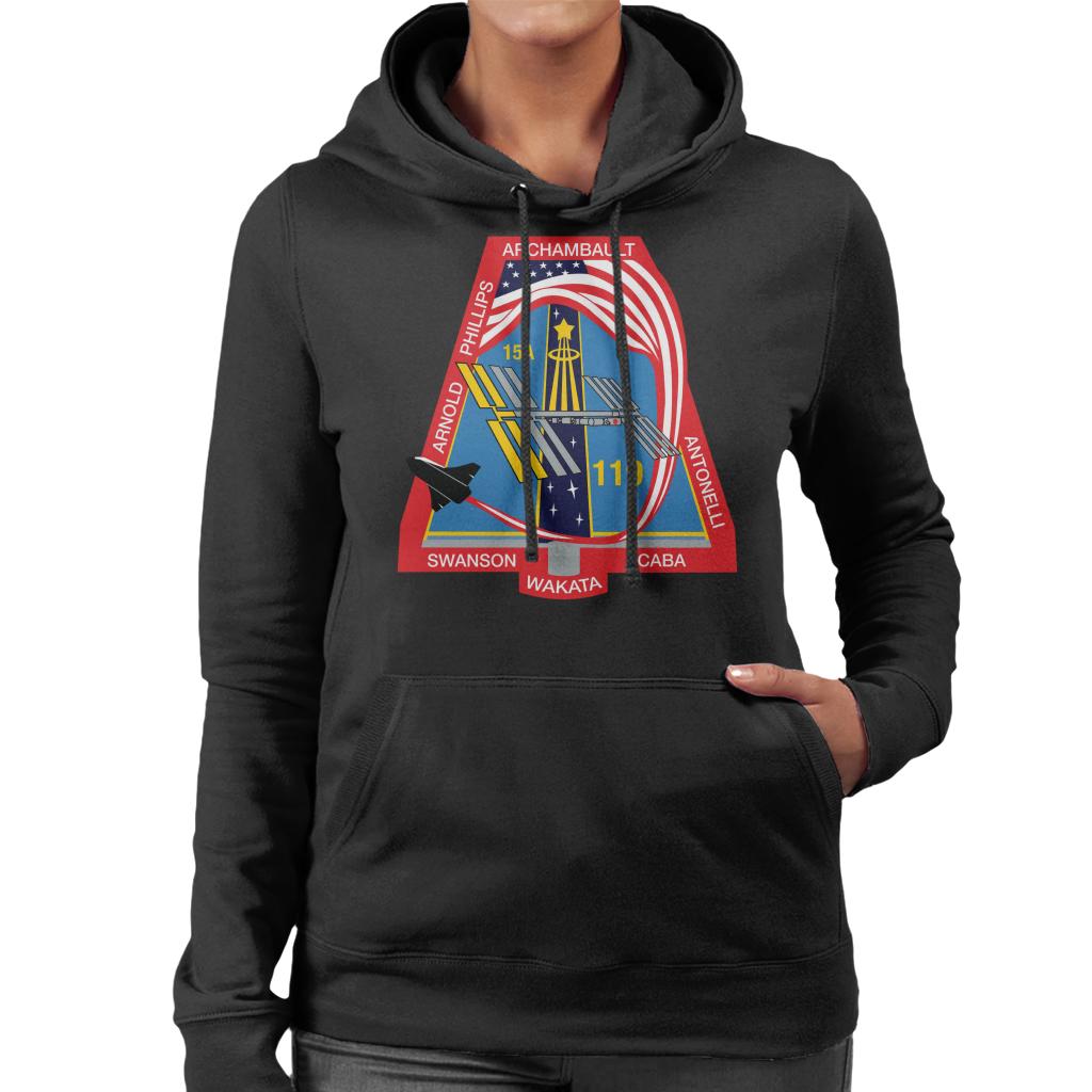 NASA STS 119 Space Shuttle Discovery Mission Patch Women's Hooded Sweatshirt-ALL + EVERY