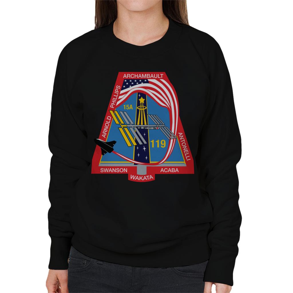 NASA STS 119 Space Shuttle Discovery Mission Patch Women's Sweatshirt-ALL + EVERY