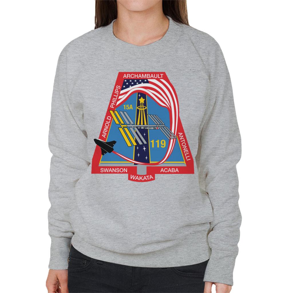 NASA STS 119 Space Shuttle Discovery Mission Patch Women's Sweatshirt-ALL + EVERY