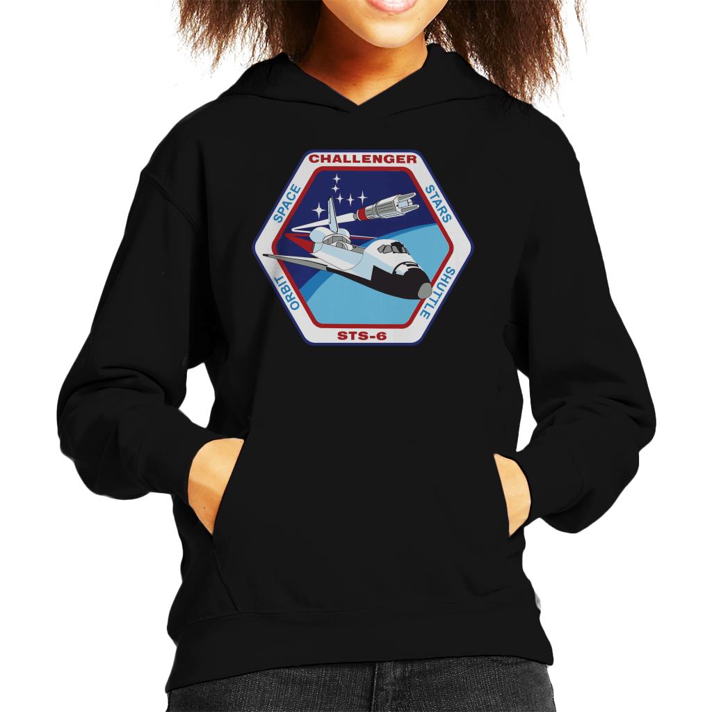 NASA STS 6 Space Shuttle Challenger Mission Patch Kids Hooded Sweatshirt-ALL + EVERY