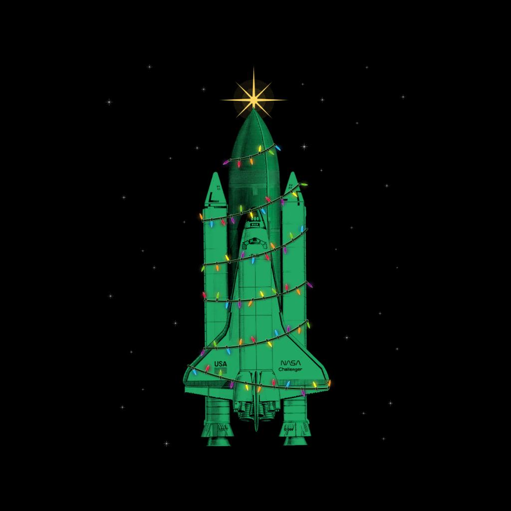 NASA Challenger Shuttle Christmas Tree Kids T-Shirt-ALL + EVERY