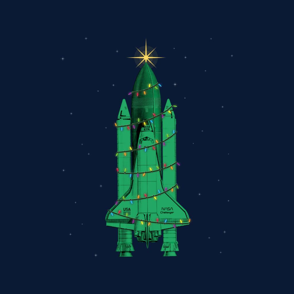 NASA Challenger Shuttle Christmas Tree Kids T-Shirt-ALL + EVERY