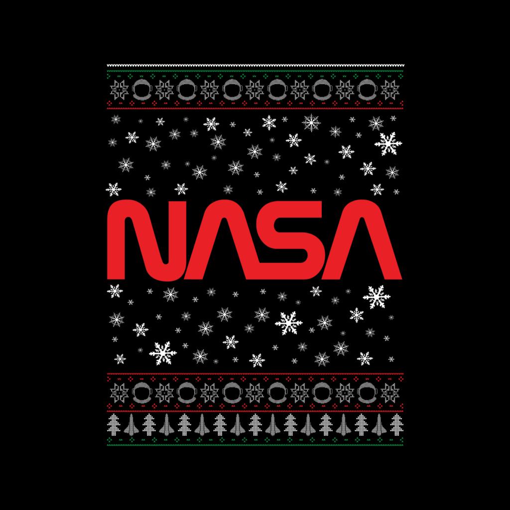 The NASA 1975-1992 Logo Christmas Knit Pattern Kids Hooded Sweatshirt-ALL + EVERY