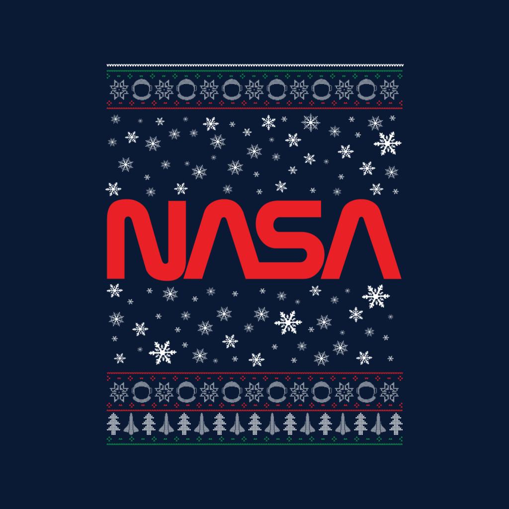 The NASA 1975-1992 Logo Christmas Knit Pattern Women's Sweatshirt-ALL + EVERY