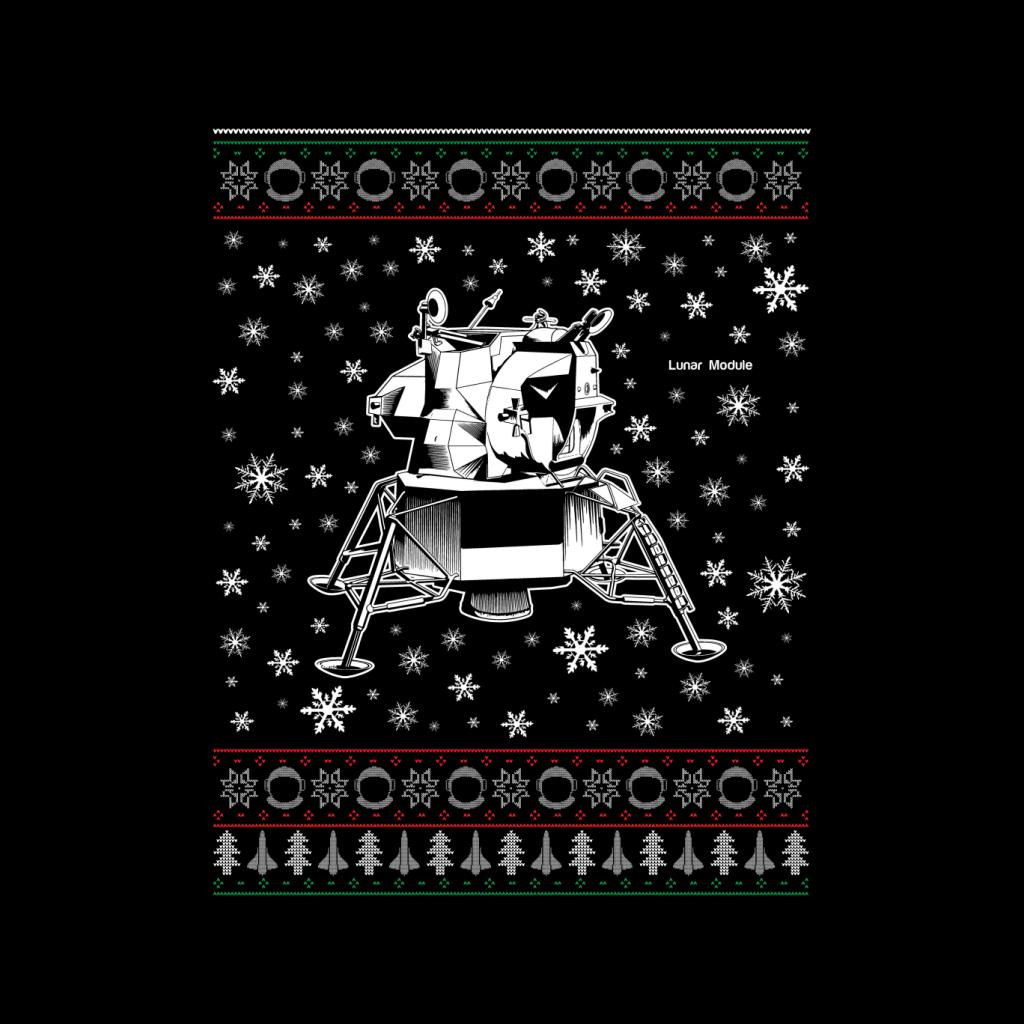 NASA Apollo Lunar Module Christmas Knit Pattern Kids T-Shirt-ALL + EVERY