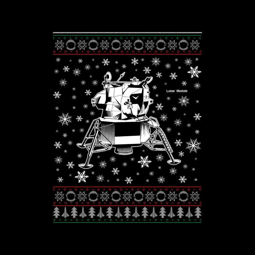 NASA Apollo Lunar Module Christmas Knit Pattern Men's Hooded Sweatshirt-ALL + EVERY