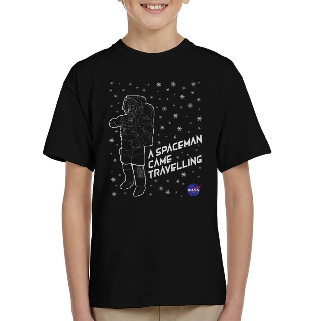 NASA Christmas A Spaceman Came Travelling Kids T-Shirt-ALL + EVERY