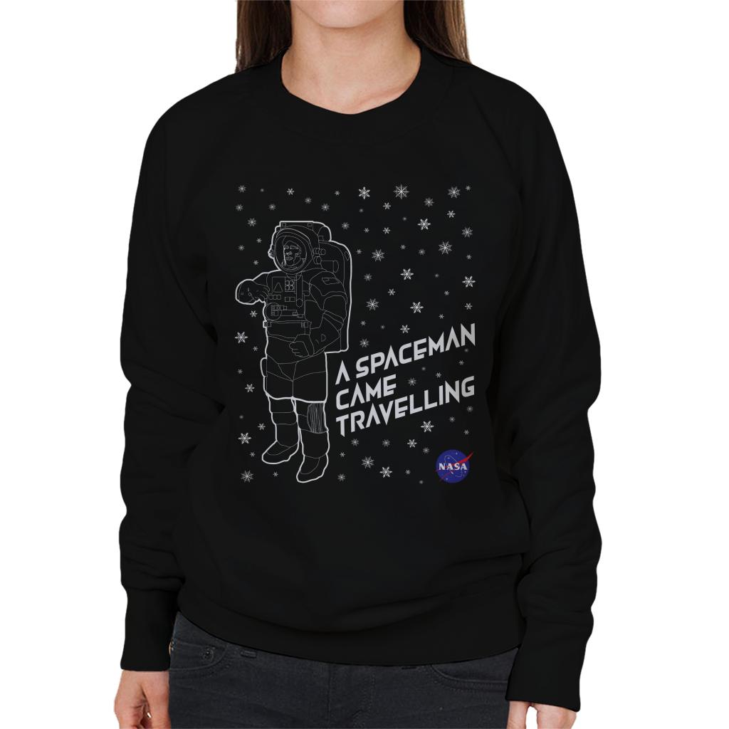 NASA Christmas A Spaceman Came Travelling Women's Sweatshirt-ALL + EVERY