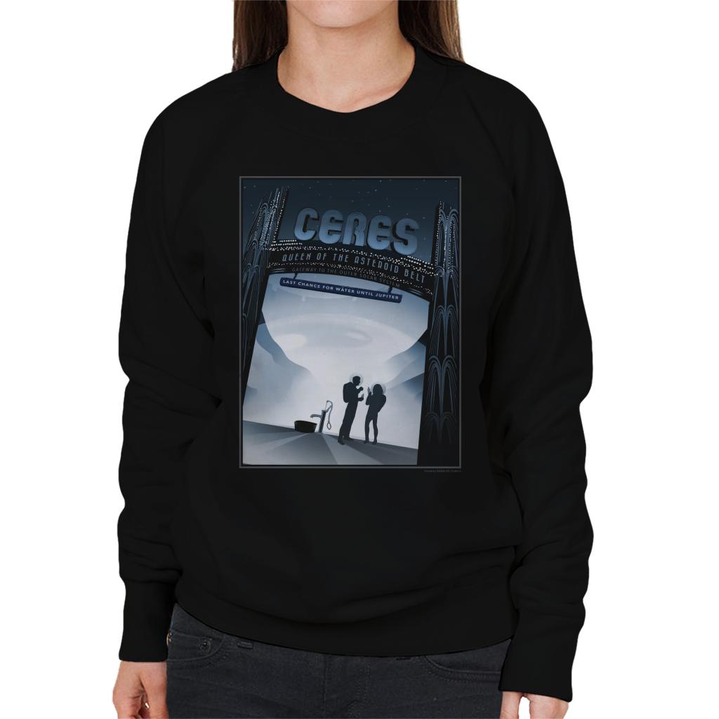 NASA Ceres Interplanetary Travel Poster Women's Sweatshirt-ALL + EVERY