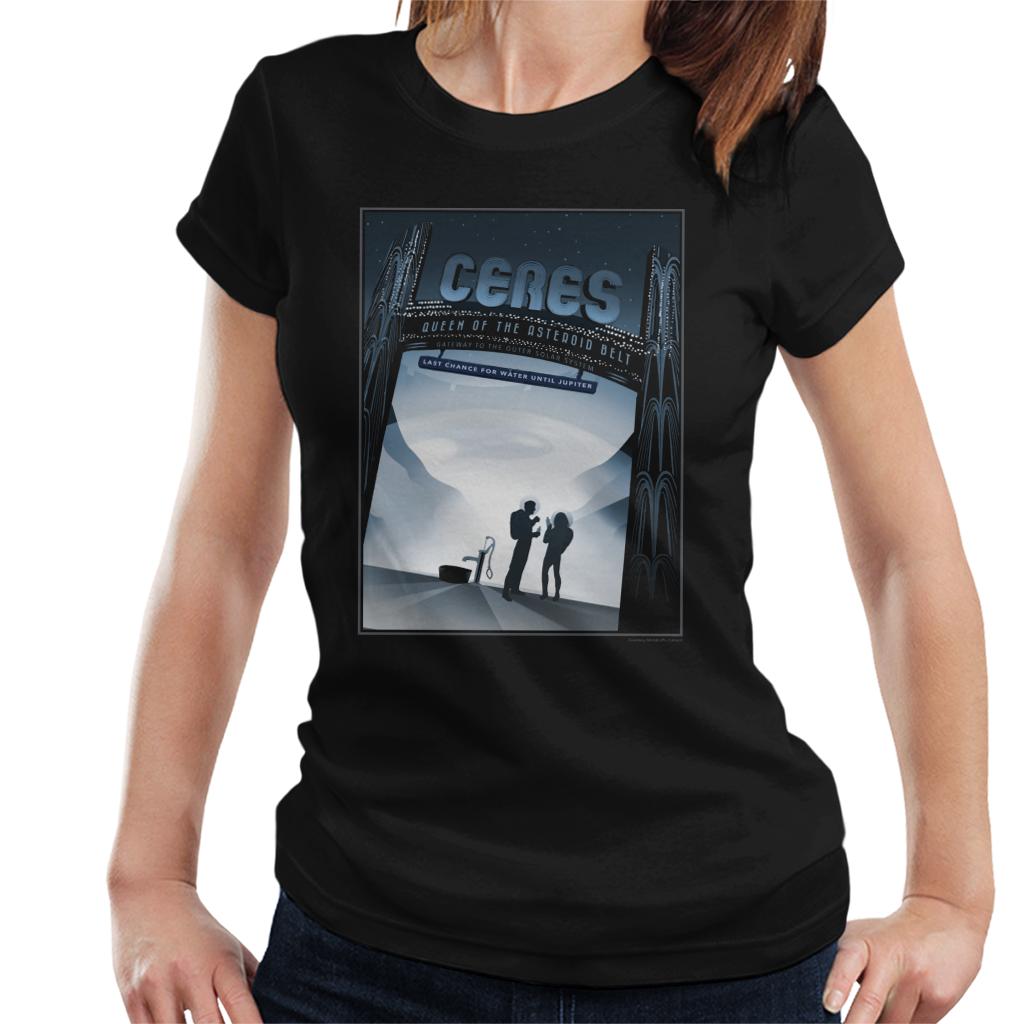 NASA Ceres Interplanetary Travel Poster Women's T-Shirt-ALL + EVERY