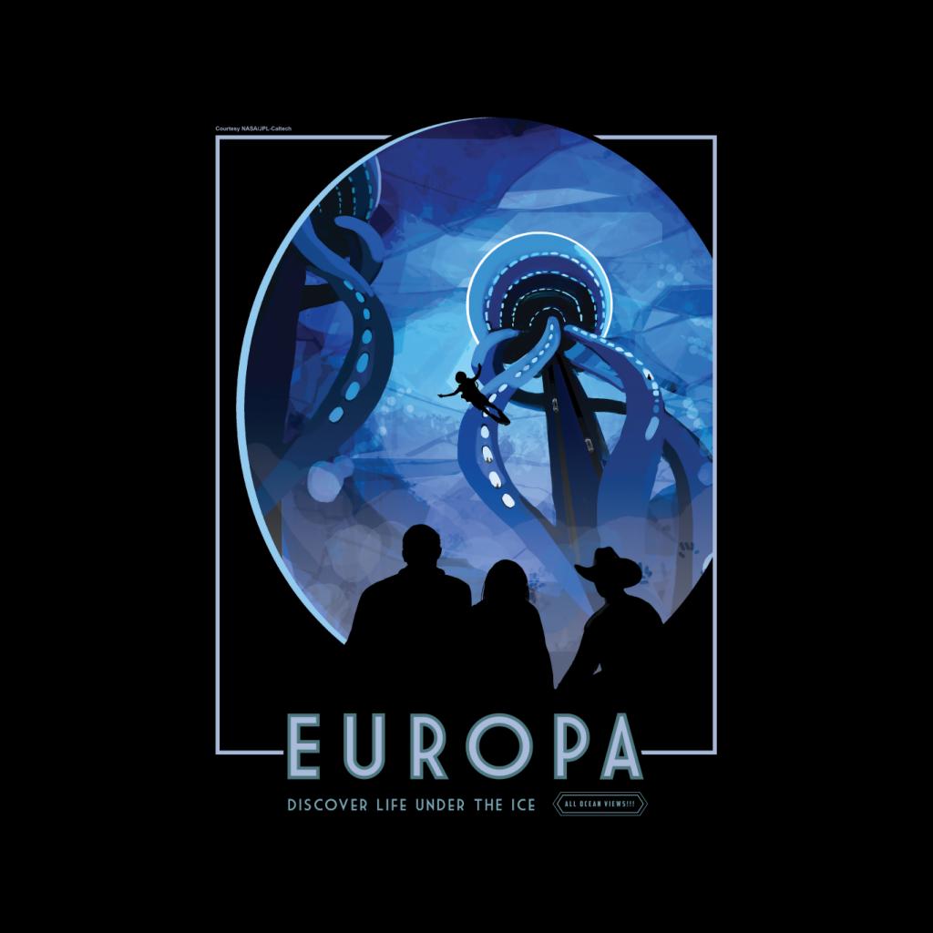 NASA Europa Interplanetary Travel Poster Kids T-Shirt-ALL + EVERY