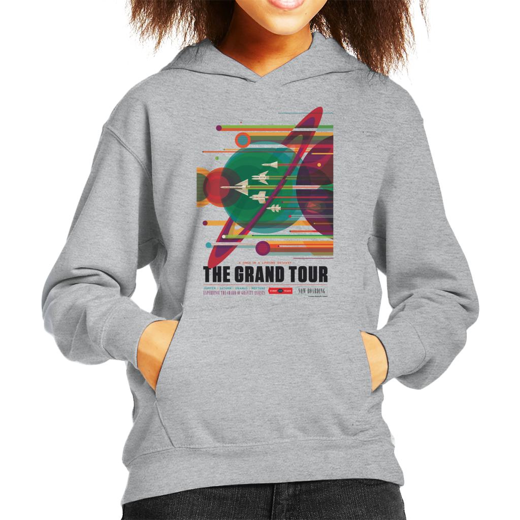 NASA The Grand Tour Interplanetary Travel Poster Kids Hooded Sweatshirt-ALL + EVERY