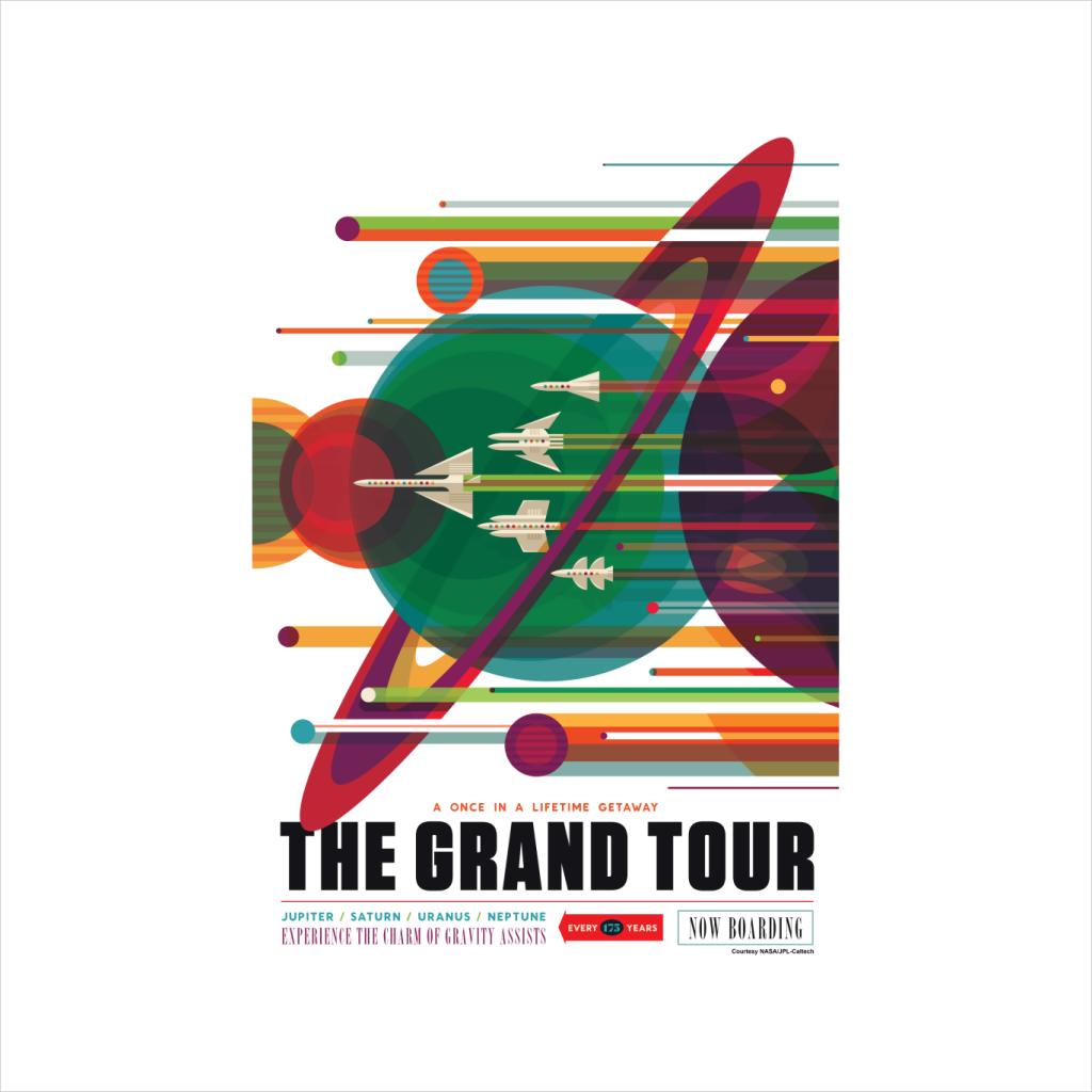 NASA The Grand Tour Interplanetary Travel Poster Women's T-Shirt-ALL + EVERY