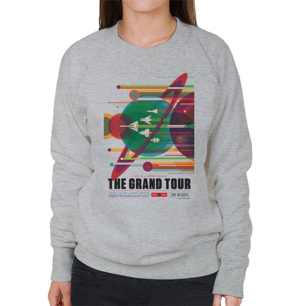 NASA The Grand Tour Interplanetary Travel Poster Women's Sweatshirt-ALL + EVERY