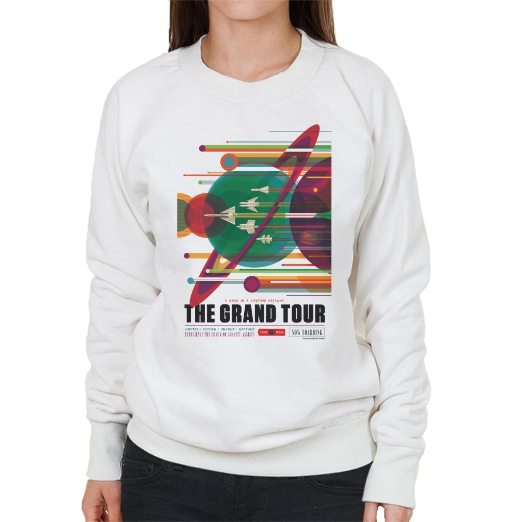 NASA The Grand Tour Interplanetary Travel Poster Women's Sweatshirt-ALL + EVERY