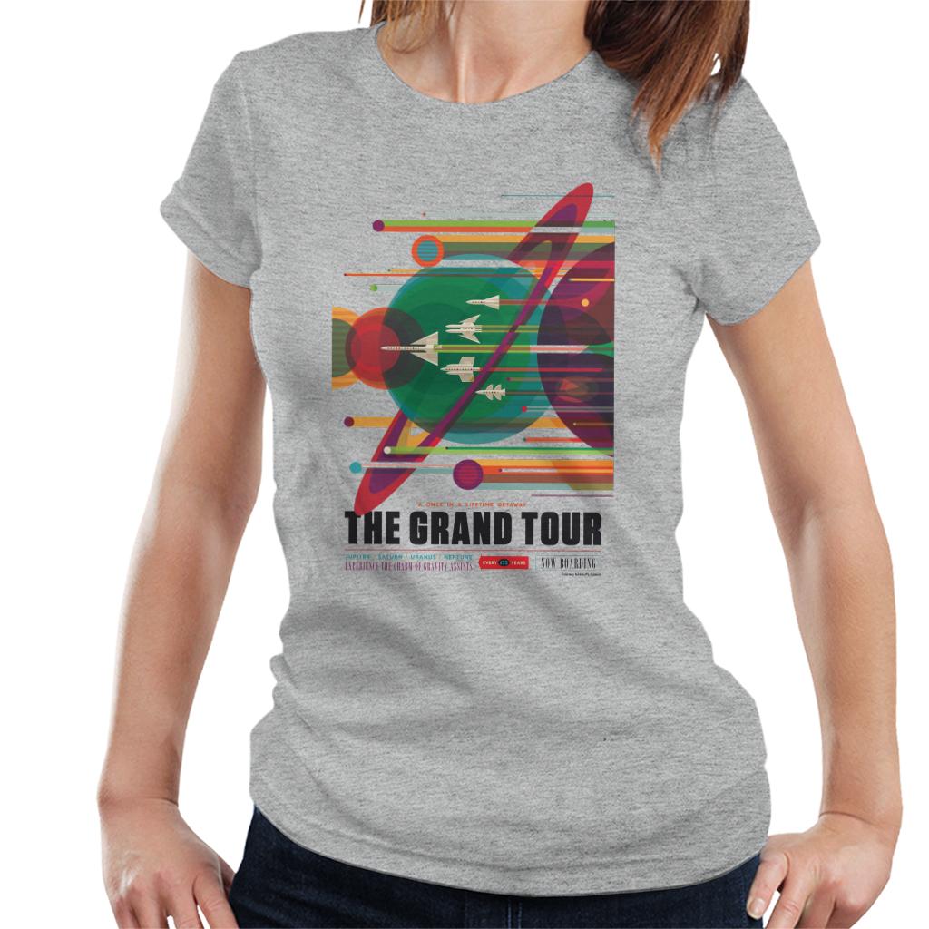 NASA The Grand Tour Interplanetary Travel Poster Women's T-Shirt-ALL + EVERY