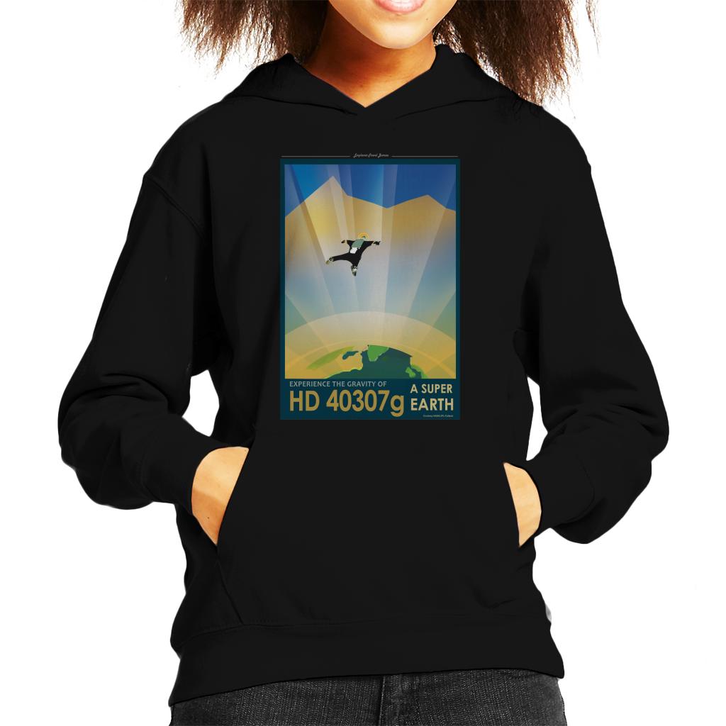 NASA HD 40307g A Super Earth Interplanetary Travel Poster Kids Hooded Sweatshirt-ALL + EVERY