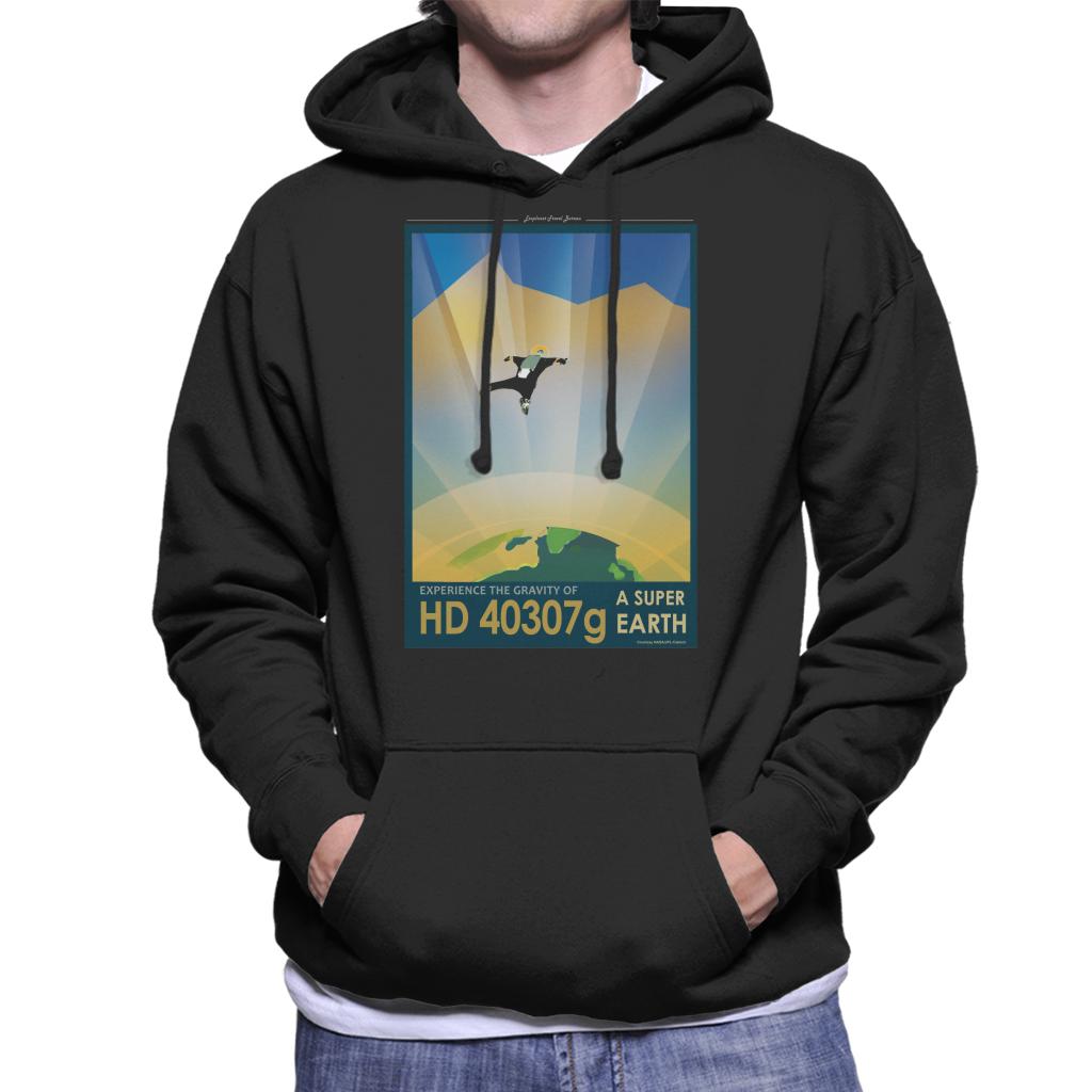 NASA HD 40307g A Super Earth Interplanetary Travel Poster Men's Hooded Sweatshirt-ALL + EVERY