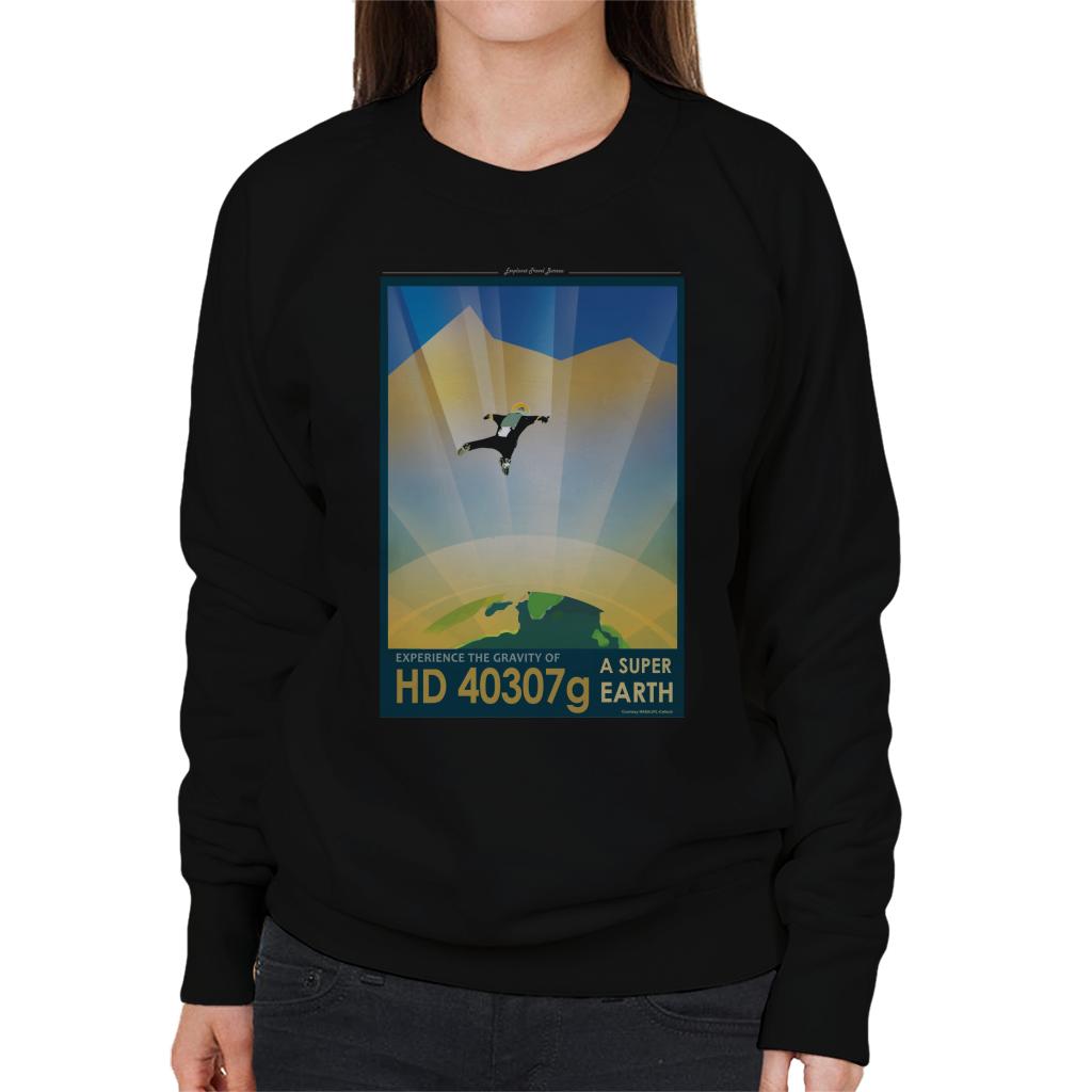 NASA HD 40307g A Super Earth Interplanetary Travel Poster Women's Sweatshirt-ALL + EVERY