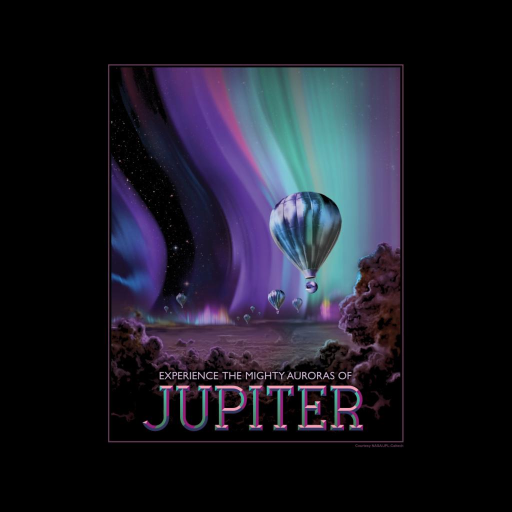 NASA Auroras Of Jupiter Interplanetary Travel Poster Kids T-Shirt-ALL + EVERY