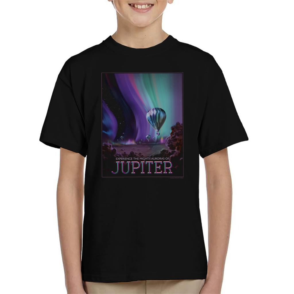 NASA Auroras Of Jupiter Interplanetary Travel Poster Kids T-Shirt-ALL + EVERY