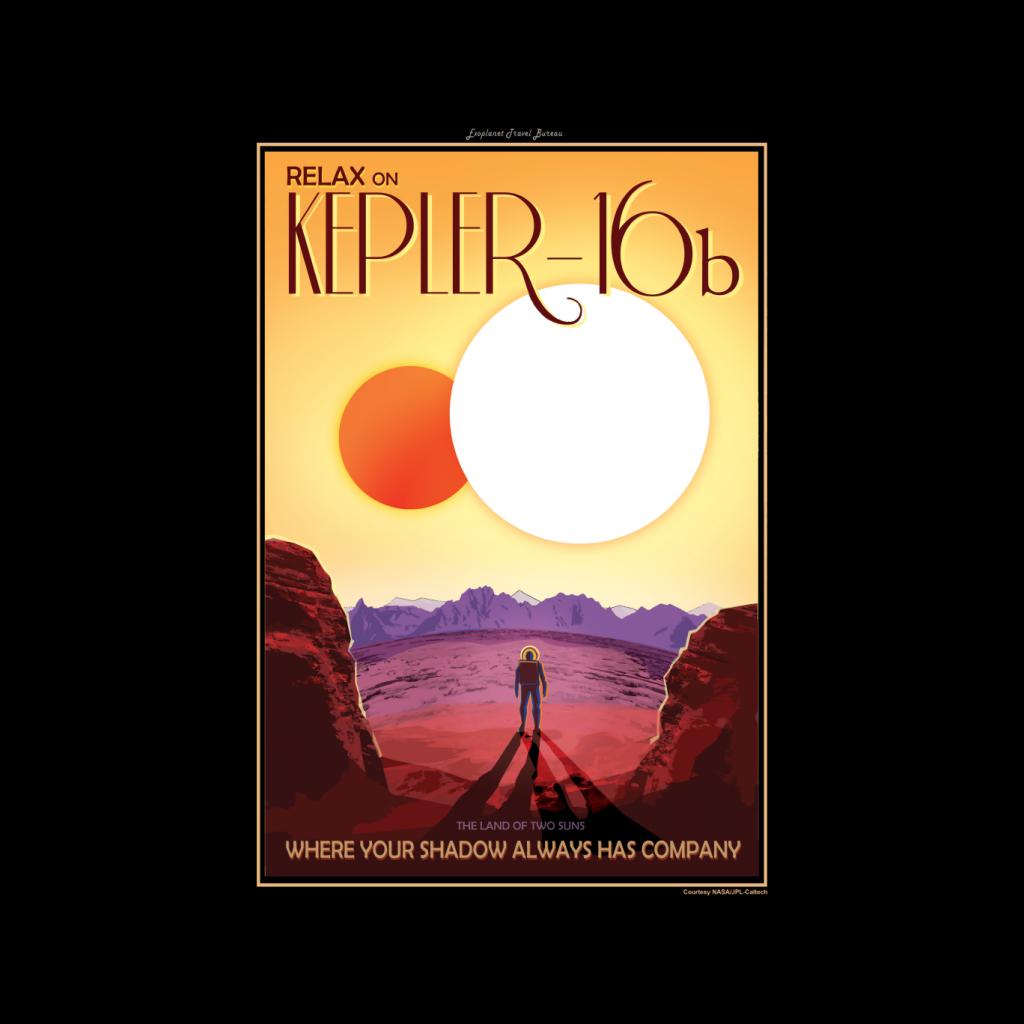 NASA Kelper 16b Interplanetary Travel Poster Kids T-Shirt-ALL + EVERY