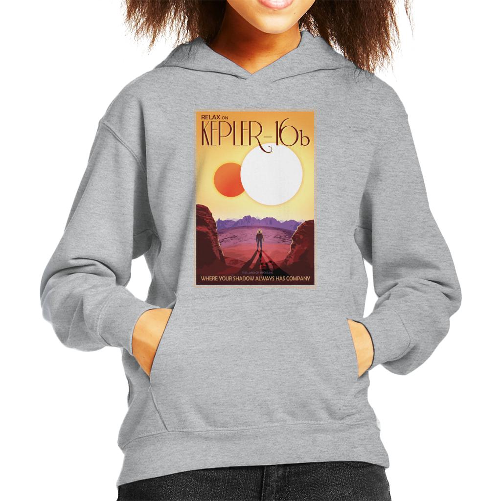 NASA Kelper 16b Interplanetary Travel Poster Kids Hooded Sweatshirt-ALL + EVERY