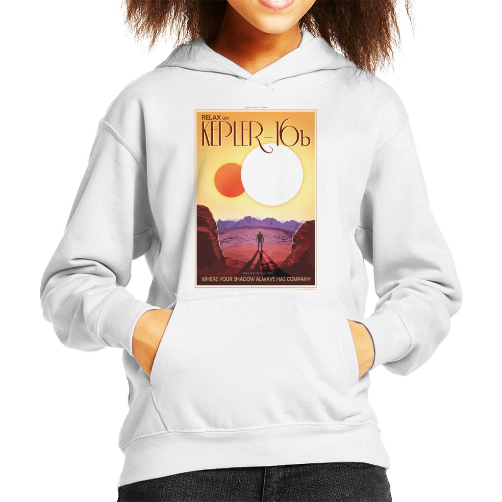 NASA Kelper 16b Interplanetary Travel Poster Kids Hooded Sweatshirt-ALL + EVERY