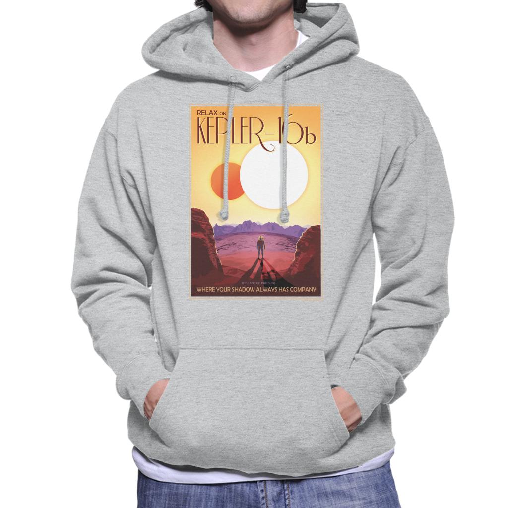 NASA Kelper 16b Interplanetary Travel Poster Men's Hooded Sweatshirt-ALL + EVERY